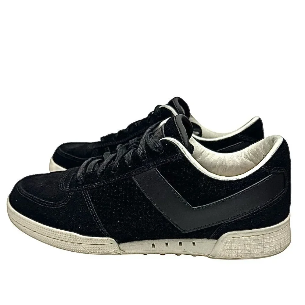 PONY Mens Linebacker Lux Genuine Leather and Suede Lace Up Athletic Size 8